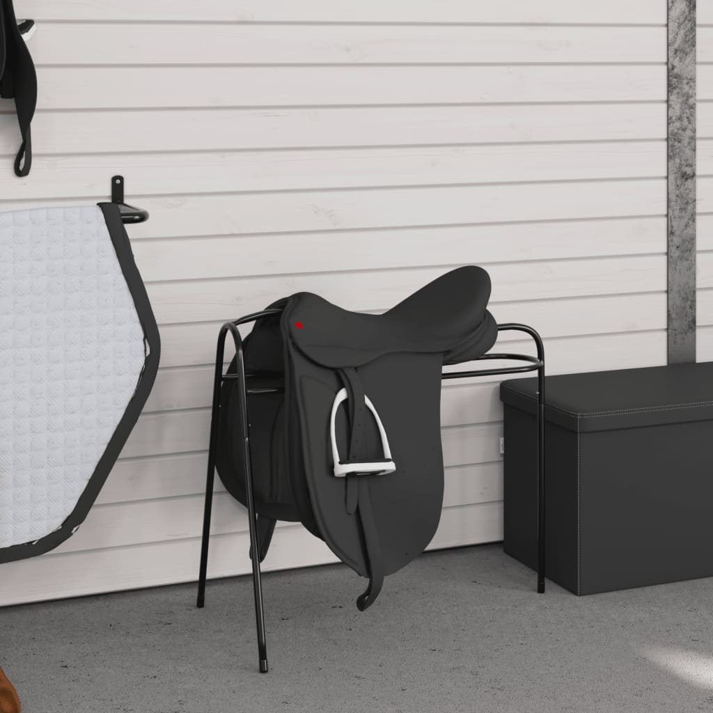 Zadelrek op 3 poten vrijstaand ijzer zwart