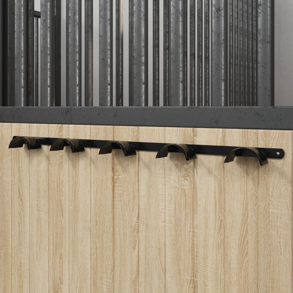 Hoofdstelhouder voor 5 hoofdstellen ijzer zwart