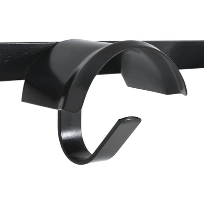 Hoofdstelhouder voor 5 hoofdstellen met 5 haken ijzer zwart