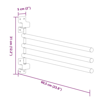 Zadeldekrek met 3 stangen ijzer zwart