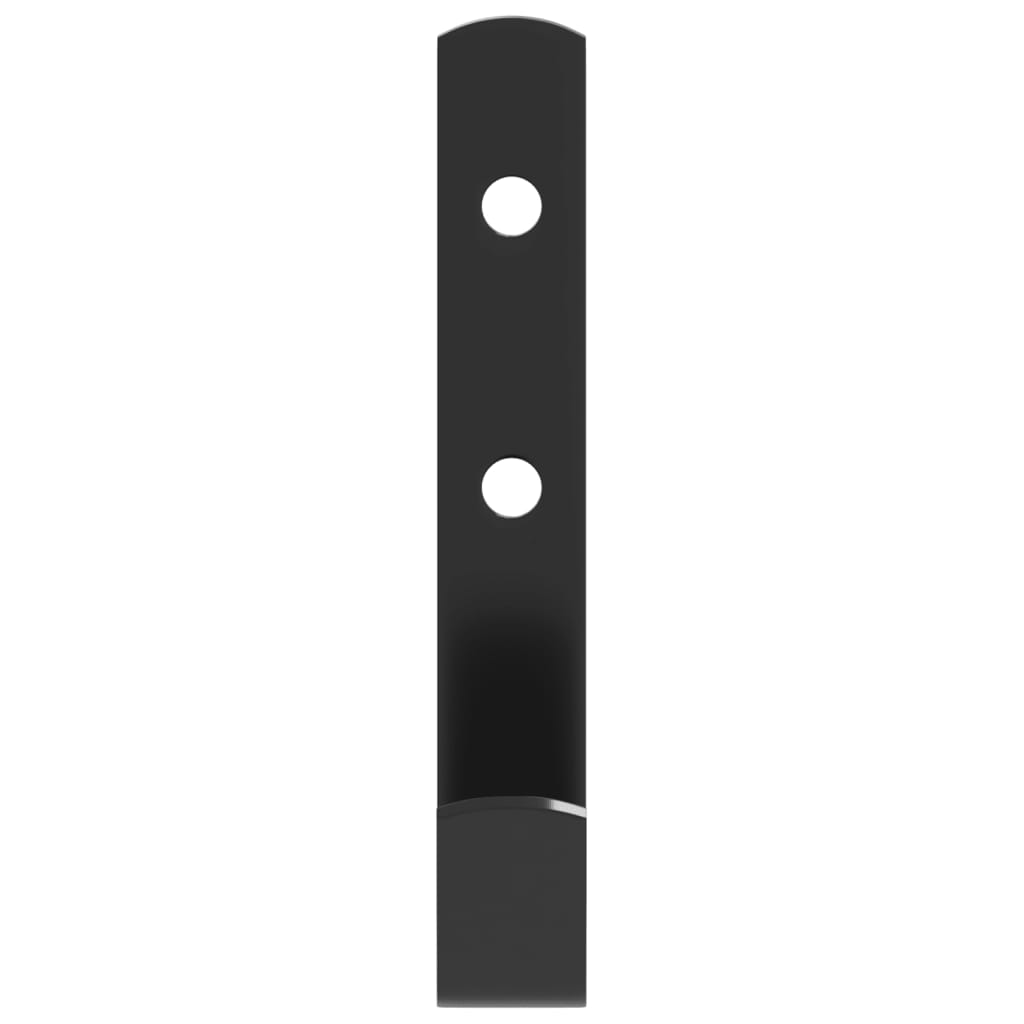 Wandhaken 12 st J-vormig staal zwart