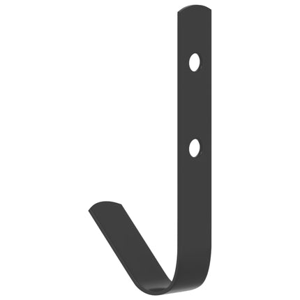 Wandhaken 12 St J-Vormig Staal Zwart Naturel