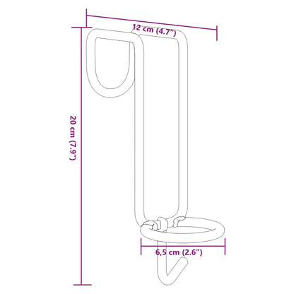 Emmerhaken van gegalvaniseerd staal, zilverkleur