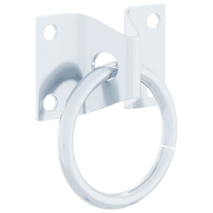 3 st stalen plaatringen zilverkleurig