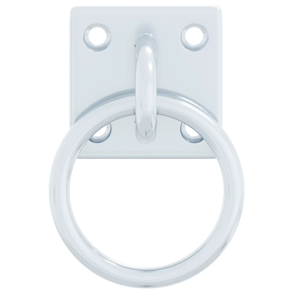 3 st stalen plaatringen zilverkleurig