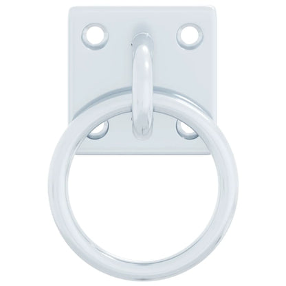 3 st stalen plaatringen zilverkleurig