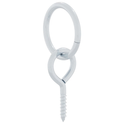 3 st stalen schroefoog met ring, zilverkleurig