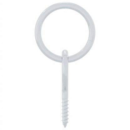 3 st stalen schroefoog met ring, zilverkleurig