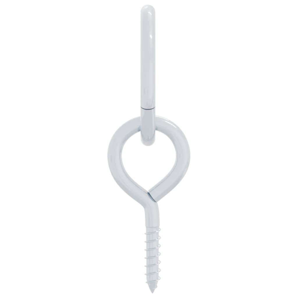 3 st stalen schroefoog met ring, zilverkleurig