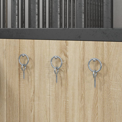 3 st stalen schroefoog met ring, zilverkleurig