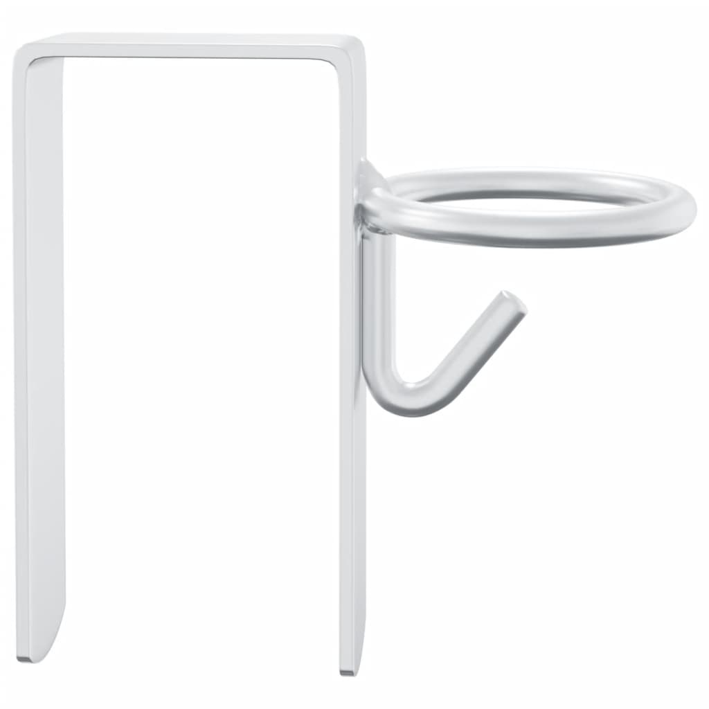 3 st emmerhaken draagbaar gegalvaniseerd staal, zilverkleurig