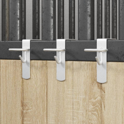 3 st emmerhaken draagbaar gegalvaniseerd staal, zilverkleurig