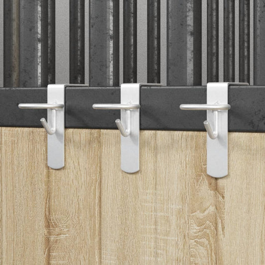 3 st emmerhaken draagbaar gegalvaniseerd staal, zilverkleurig