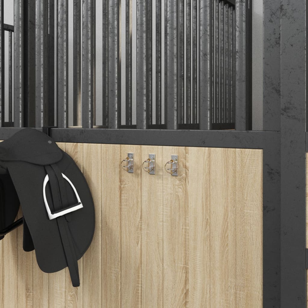 Emmerhaken 3 st gegalvaniseerd staal, zilverkleurig en bruin