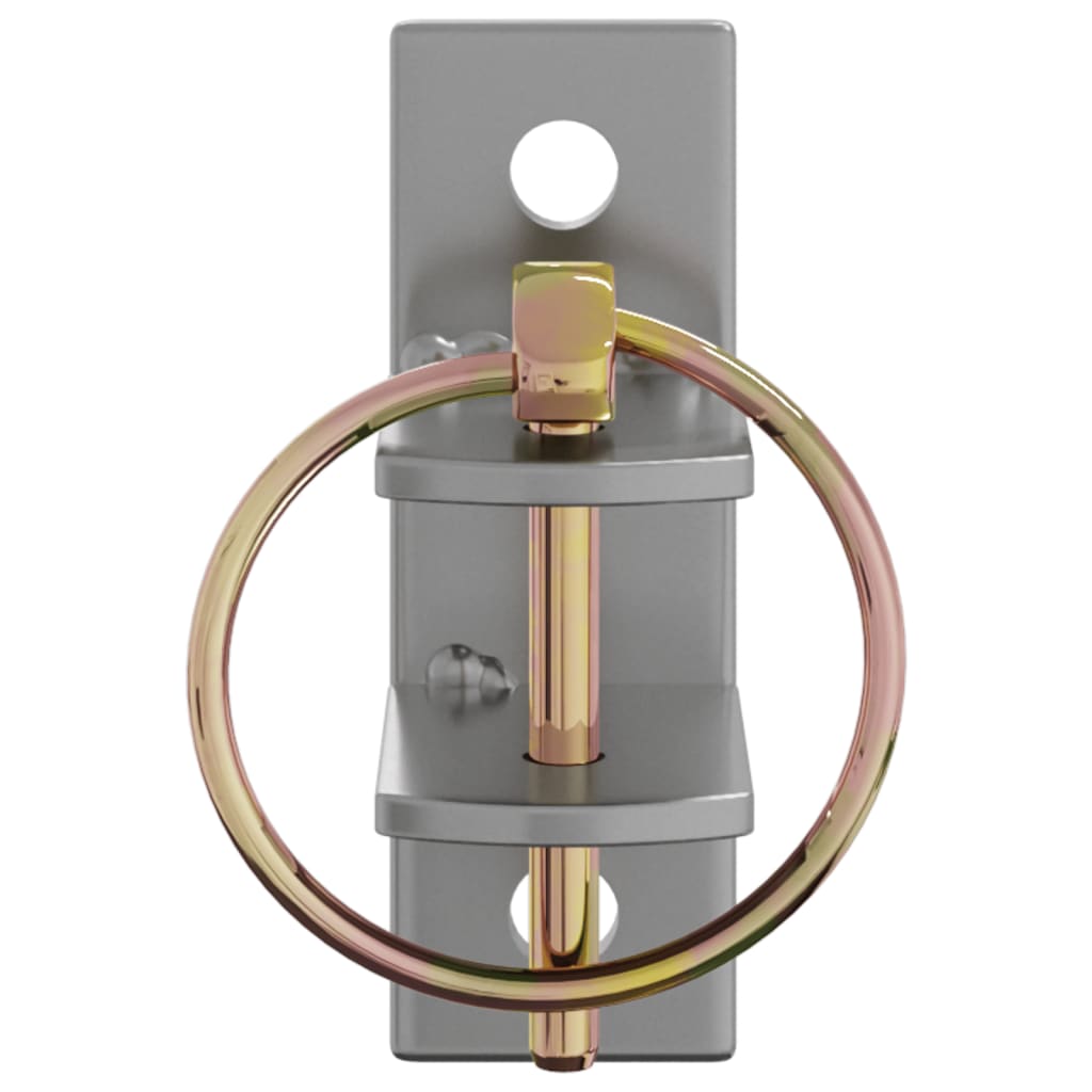 Emmerhaken 3 st gegalvaniseerd staal, zilverkleurig en bruin