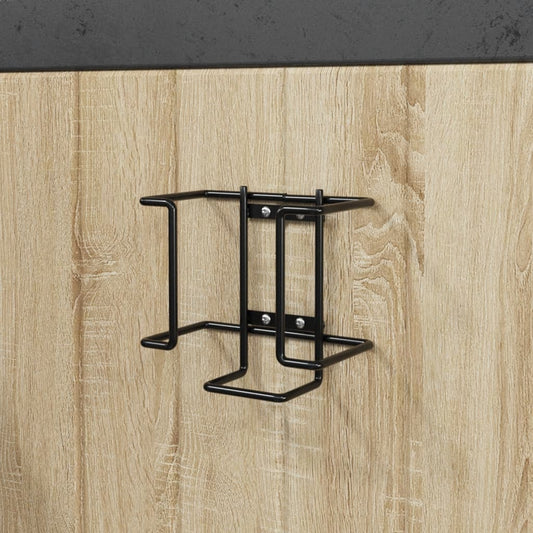 Stalen liksteenhouder zwart