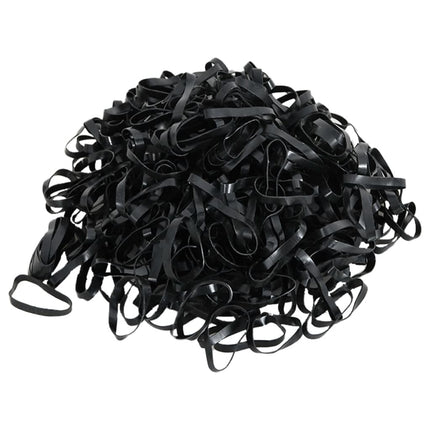 Haarelastiekjes Paard 500 St Silicone Zwart