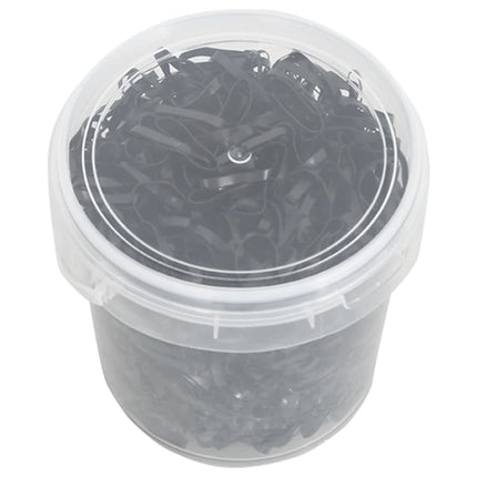 Haarelastiekjes Paard 1500 St Silicone Zwart