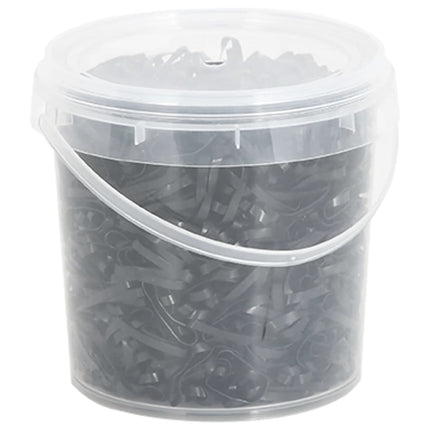 Haarelastiekjes Paard 1500 St Silicone Zwart