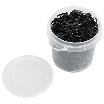 Haarelastiekjes Paard 1500 St Silicone Zwart