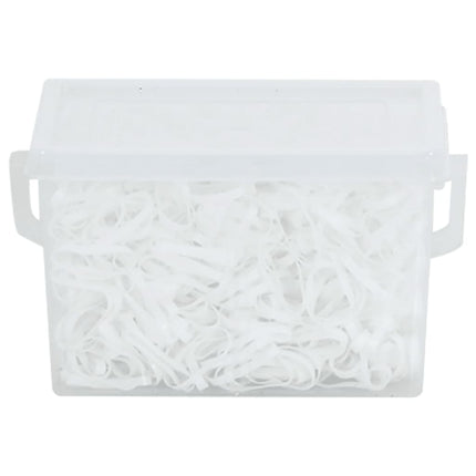 Haarelastiekjes Paard 2500 St Silicone Wit Naturel
