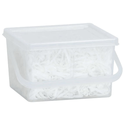 Haarelastiekjes Paard 2500 St Silicone Wit Naturel