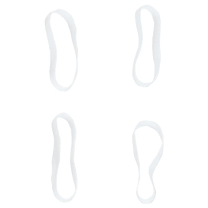 Haarelastiekjes Paard 2500 St Silicone Wit Naturel