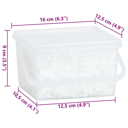 Haarelastiekjes paard 2500 st silicone wit