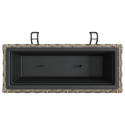 Plantenbakken 2 St Met Haken Poly Rattan