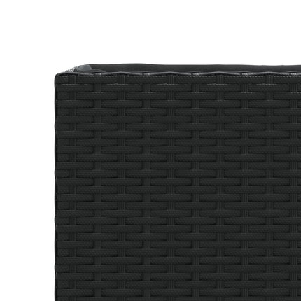 Plantenbak Met 2 Potten Poly Rattan
