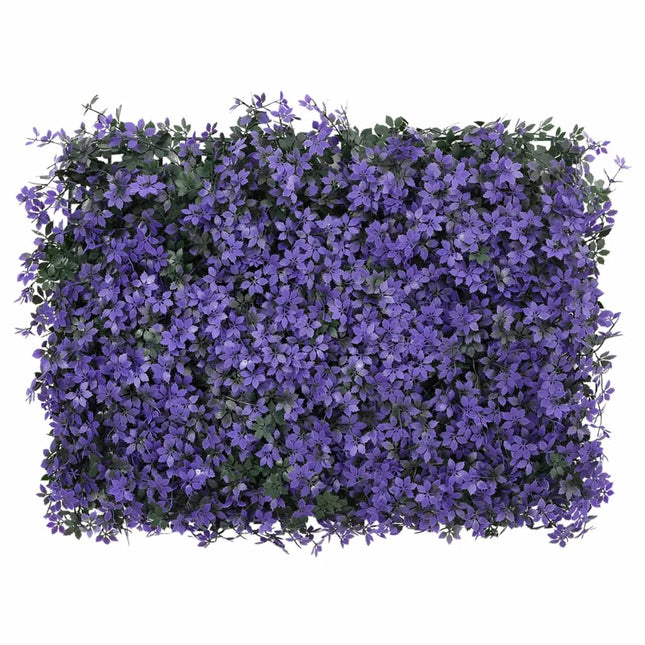   Hek Met Kunstbladeren 40X60 Cm Paars