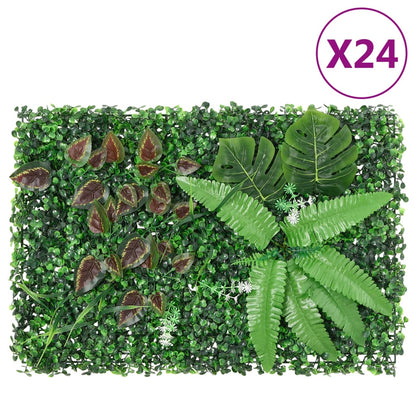   Hek Met Kunstplanten 40X60 Cm Groen