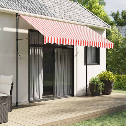 Vervangingsdoek Voor Luifel Gestreept 3X2,5 M Rood En Wit
