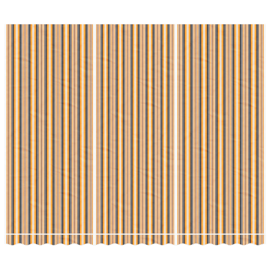 Vervangingsdoek Voor Luifel Gestreept 4,5X3,5 M Meerkleurig Oranje En Zwart