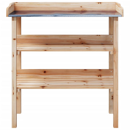 Plantentafel Met Schappen 78X38X82,5 Cm Massief Vurenhout