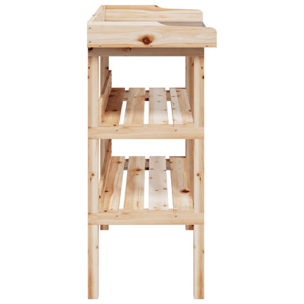 Plantentafel Met Schappen 78X38X82,5 Cm Massief Vurenhout