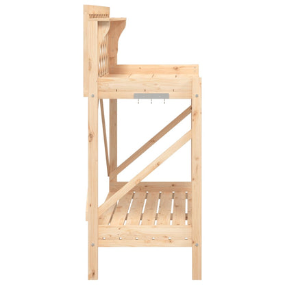 Oppottafel Met Latwerk Massief Vurenhout