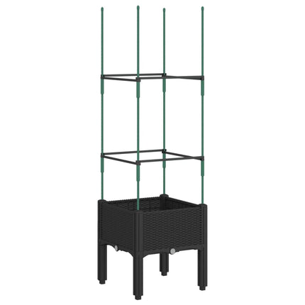 Plantenbak Met Latwerk 40X40X142,5 Cm Polypropeen