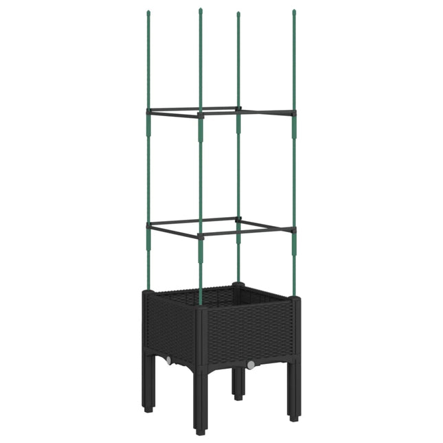 Plantenbak Met Latwerk 40X40X142,5 Cm Polypropeen
