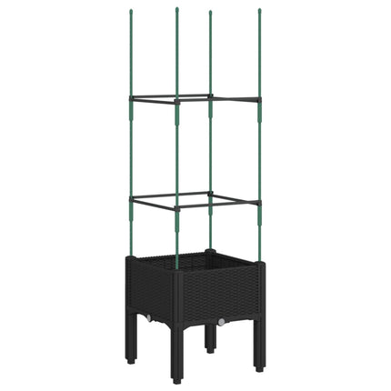 Plantenbak Met Latwerk 40X40X142,5 Cm Polypropeen