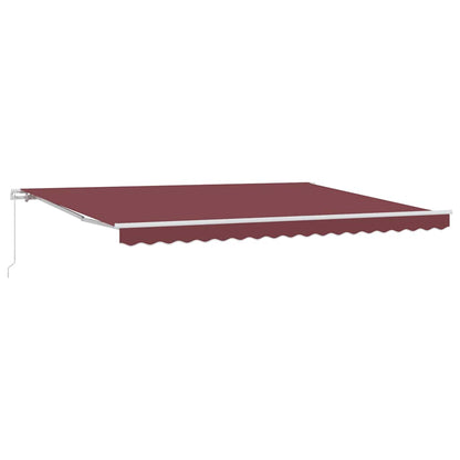 Luifel Handmatig Uittrekbaar 450X300 Cm Bordeauxrood