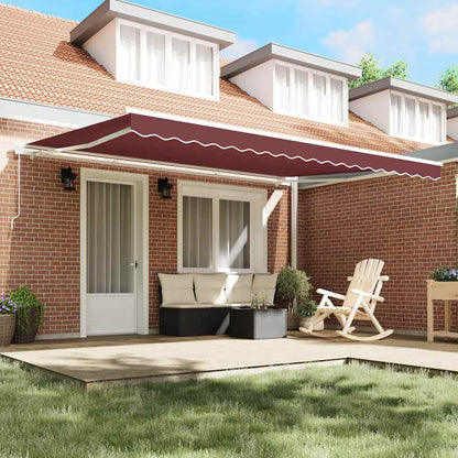 Luifel Handmatig Uittrekbaar 450X300 Cm Bordeauxrood