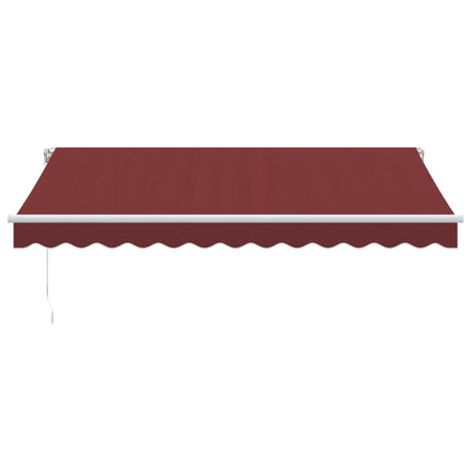 Luifel Handmatig Uittrekbaar 350X250 Cm Bordeauxrood Multikleur