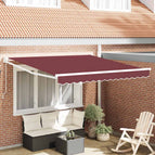 3 x 2.5 m / Bordeauxrood (wit frame)