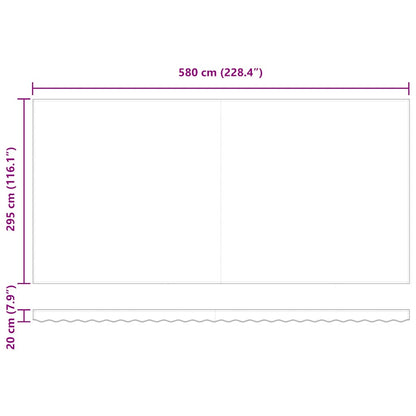 Luifel Handmatig Uittrekbaar 600X300 Cm Bruin