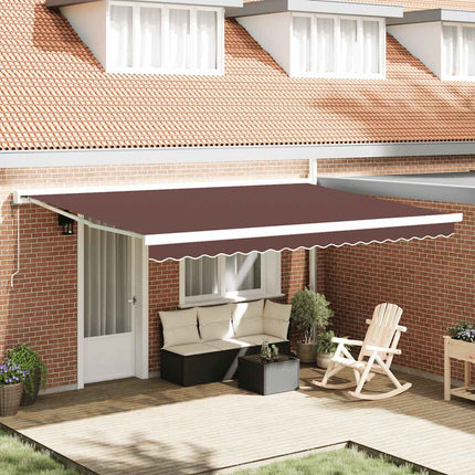 Luifel Uittrekbaar 3,5X2,5 M Stof En Aluminium Kleurig