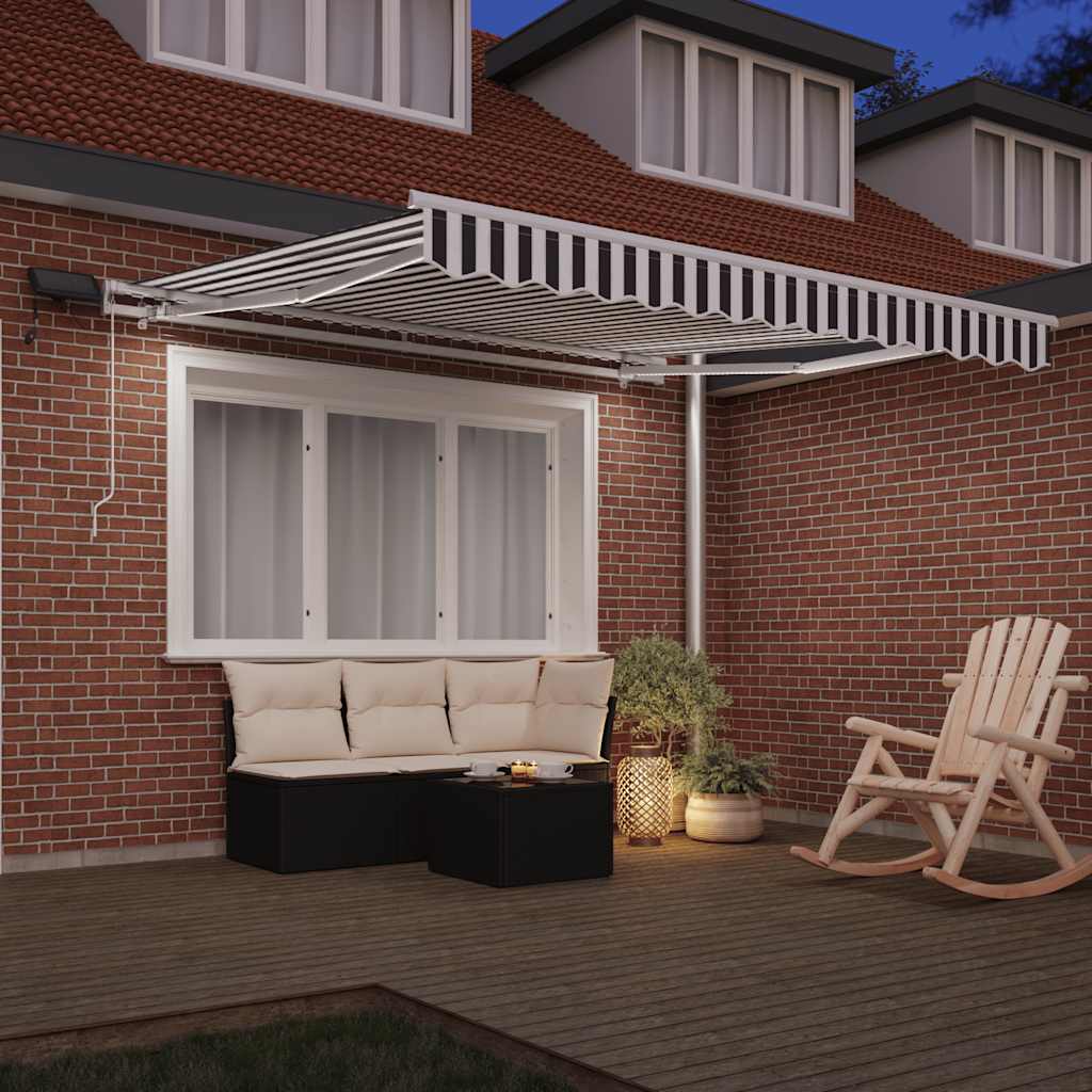 Luifel Handmatig Uittrekbaar En Led Antraciet En Wit