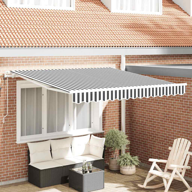 Luifel Automatisch Uittrekbaar Kleur En Antraciet En Wit