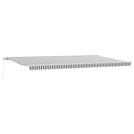 Luifel Handmatig Uittrekbaar 600X300 Cm Antraciet En Wit