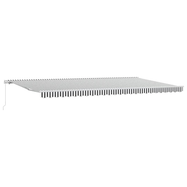 Luifel Handmatig Uittrekbaar 600X300 Cm Antraciet En Wit